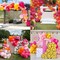 Light Pink Hot Pink Yellow Autumn Latex Balloons(Pink Orange Yellow)